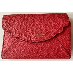 Kate Spade cameron street annabella wallet Card Case Holder  Preowned Red